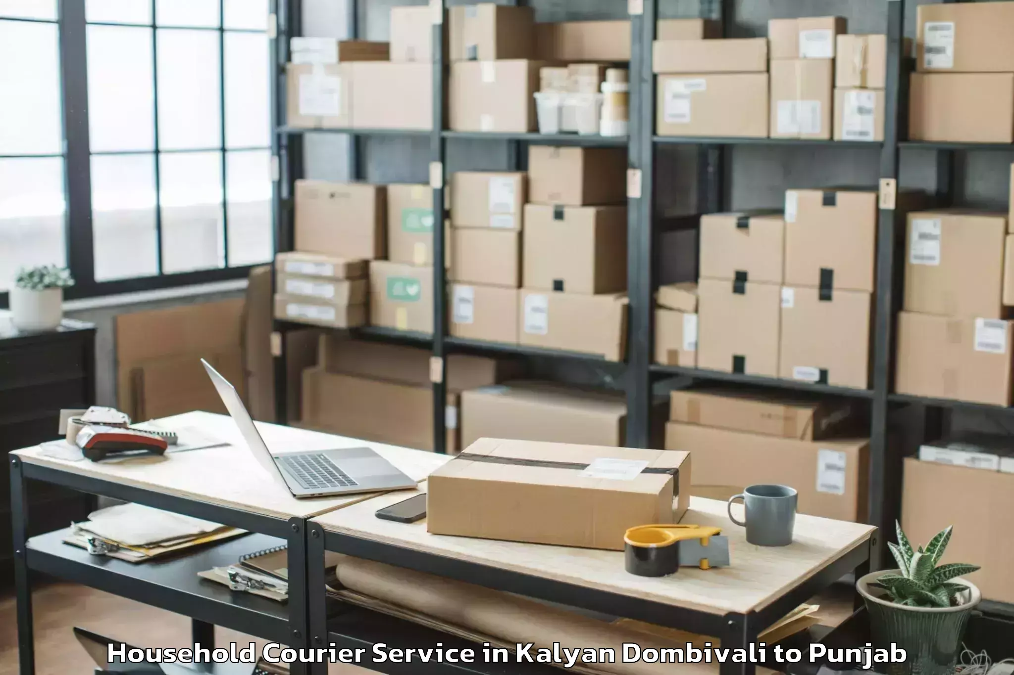 Get Kalyan Dombivali to Zirakpur Household Courier